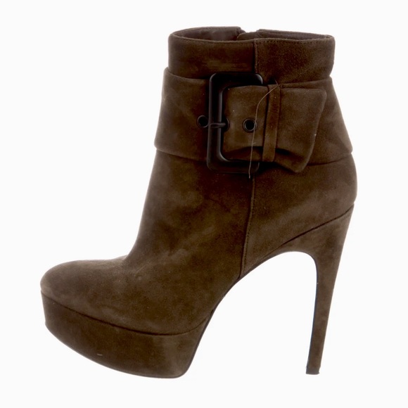 VIA SPIGA SUEDE LEATHER  PLATFORM ANKLE BOOTS - Picture 3 of 11